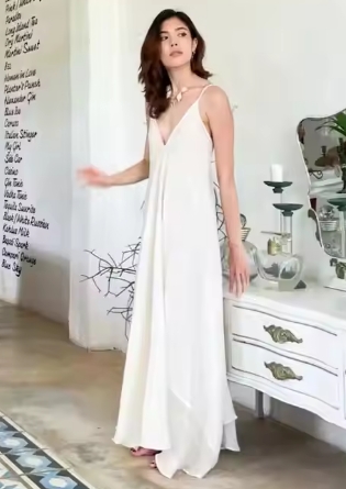 indian cotton beach dresses Peach Embroidered Tiered Maxi Dress